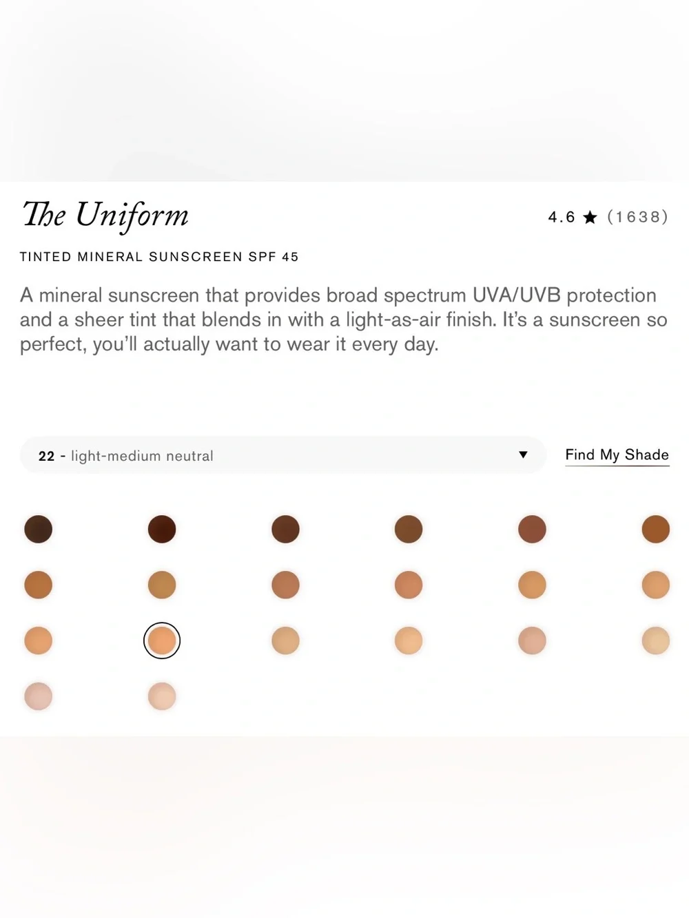 Merit The Uniform Tinted Mineral Foundation ✨ Shade 22 Oak Bisque
